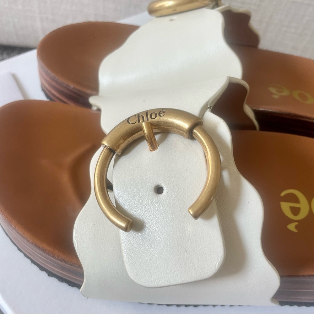 Chloe Ingrid Platform Sandals with Gold Buckle - Picture 6 of 12